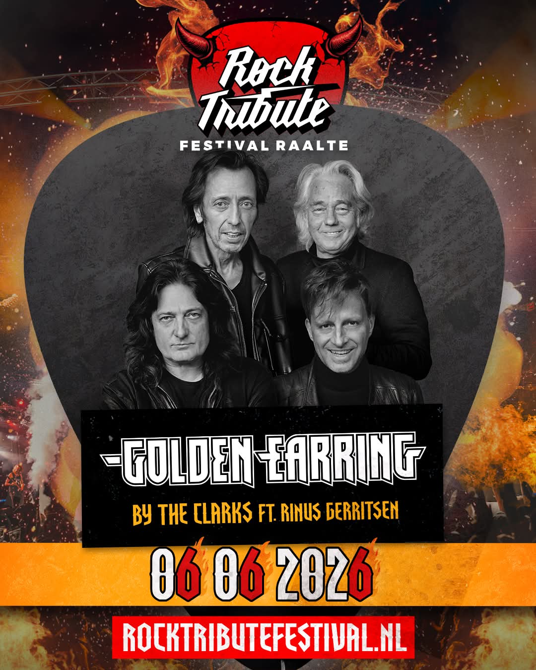 Clarks featuring Rinus Gerritsen and Cesar Zuiderwijk at Raalte Tribute festival June 06 2026
